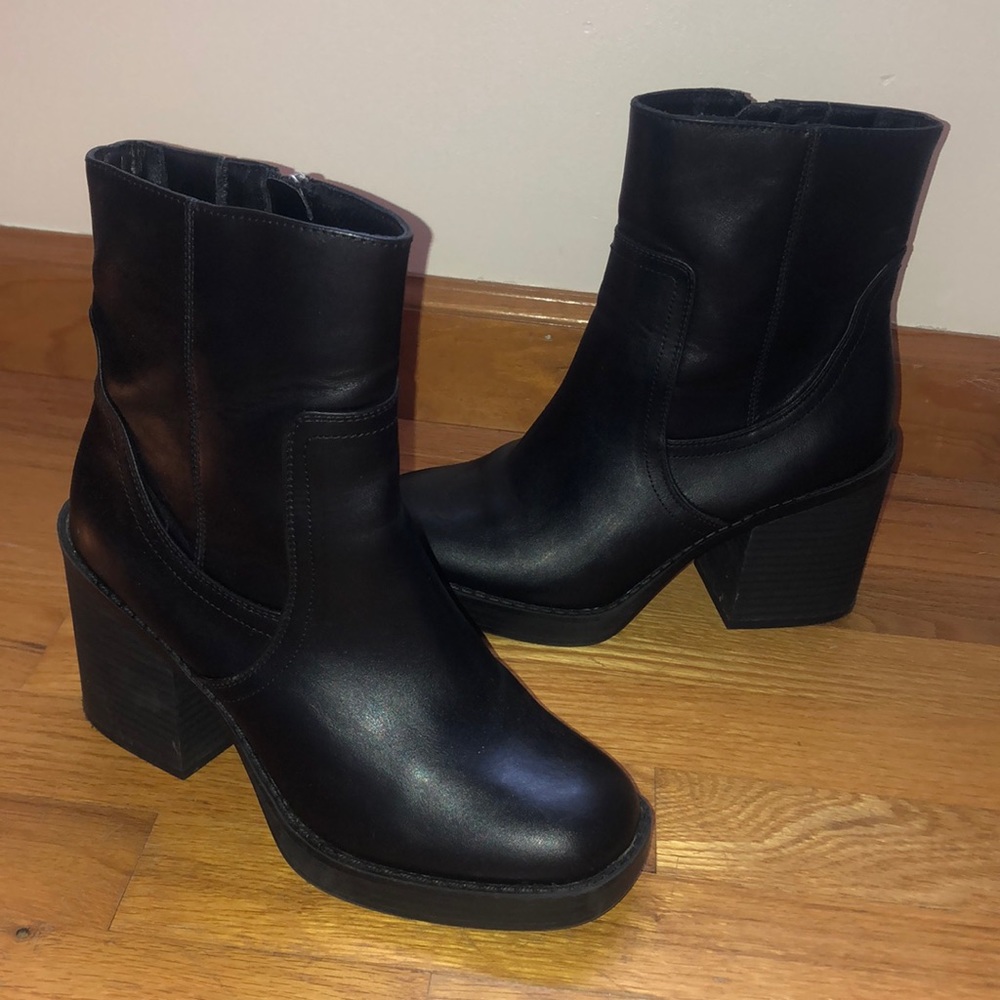 Black Platform Booties